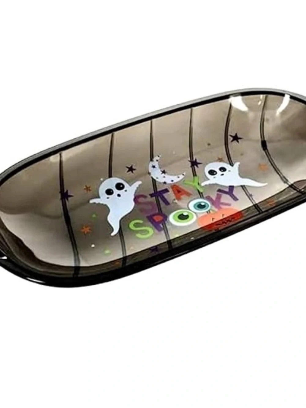 Halloween Candy-Shaped Serving Trays - Orange, Purple, Black by